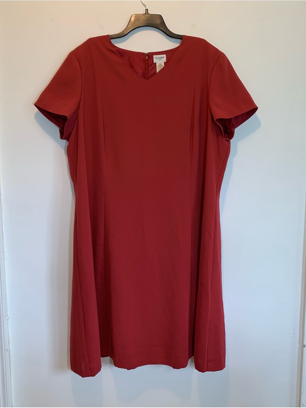 Liz Baker Wine Red Sheath Dress 24W